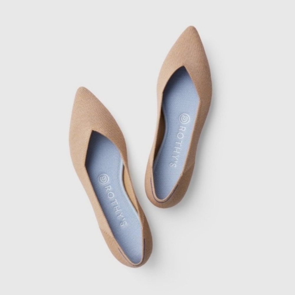Rothy’s Merino Point Flats Limited Edition Camel 8 NIB